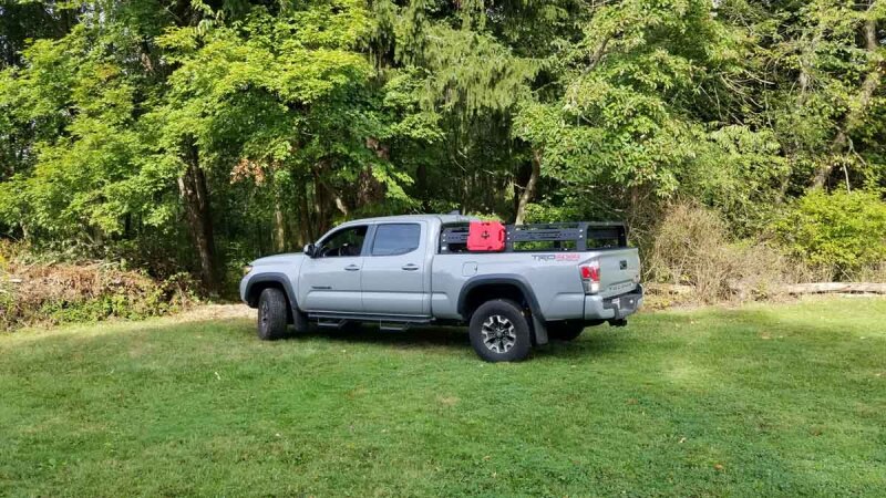 Toyota Tacoma Truck Bed Rack - Fishbone Offroad - Half Height Tackle Rack - Black - `16-`27